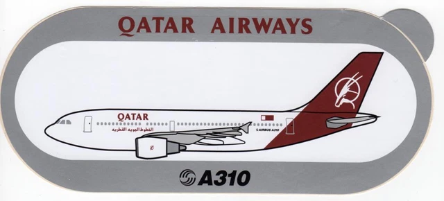 A310 Sticker AIRBUS A310 QATAR Airways Airline Stickers (Rare) £24.86 - PicClick UK