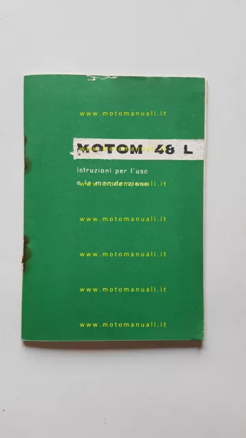 Motom 48 L 1956 manuale uso manutenzione libretto originale