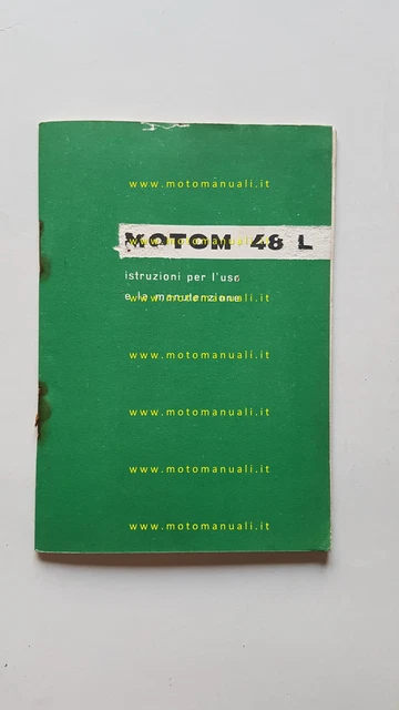 Motom 48 L 1956 manuale uso manutenzione libretto originale