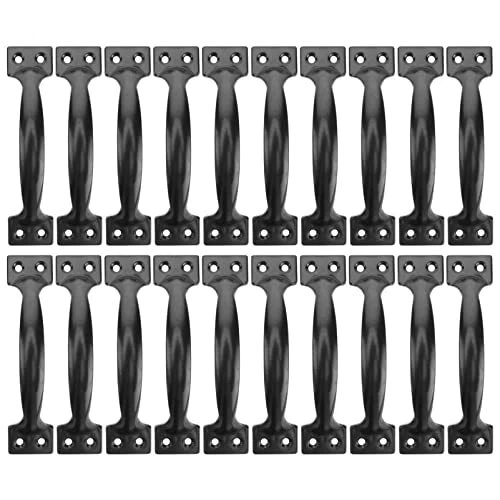 DOITOOL 10pcs poignées de Porte de Grange Noir poignées de Porte pour clôture...