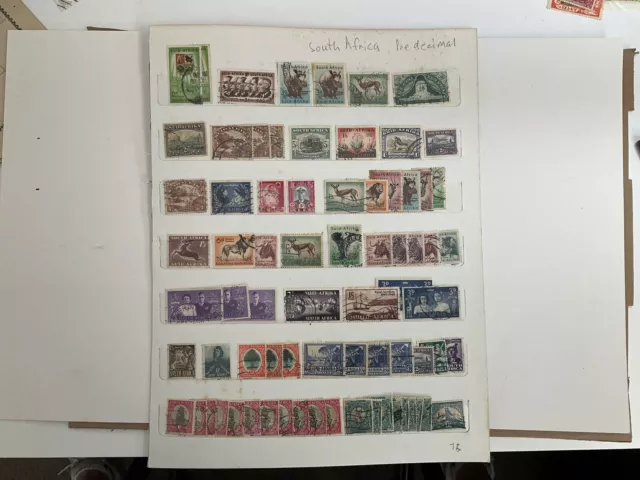 South Africa - 75x Predecimal Used Stamps. Stockbook Clearance. lot0022