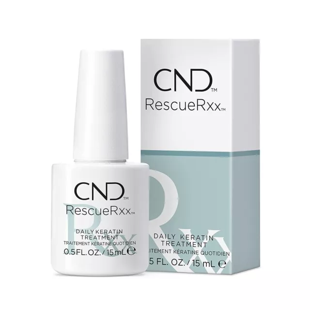 Tratamiento diario de cuidado de uñas CND Rescue RescueRxx. 0,5 oz fl BOTELLA NUEVA.
