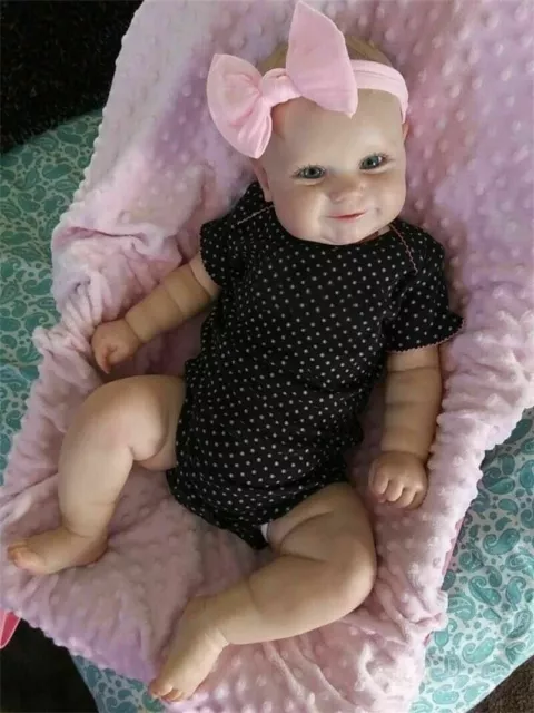 Reborn Baby Dolls Handmade Realistic Newborn Girl Doll Vinyl Silicone Xmas Gift