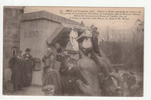 METZ  - Moselle - CPA 57 - Militaire - Metz délivrée Empereur Fréderic renversé