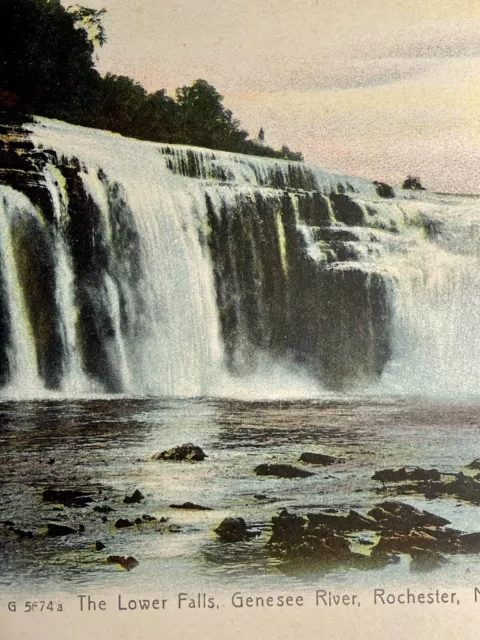 Rochester NY Falls Genesee River Antique Postcard Vintage New York