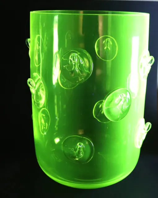XXXL Annagelbes Uranglas Vaseline glass  Blumenvase 5,8 Kg