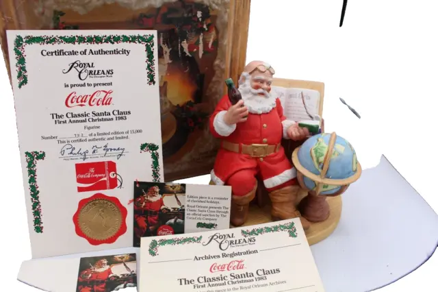 Vtg 1983 Royal Orleans Coca-Cola Classic Santa Claus Christmas Figurine Ltd Ed