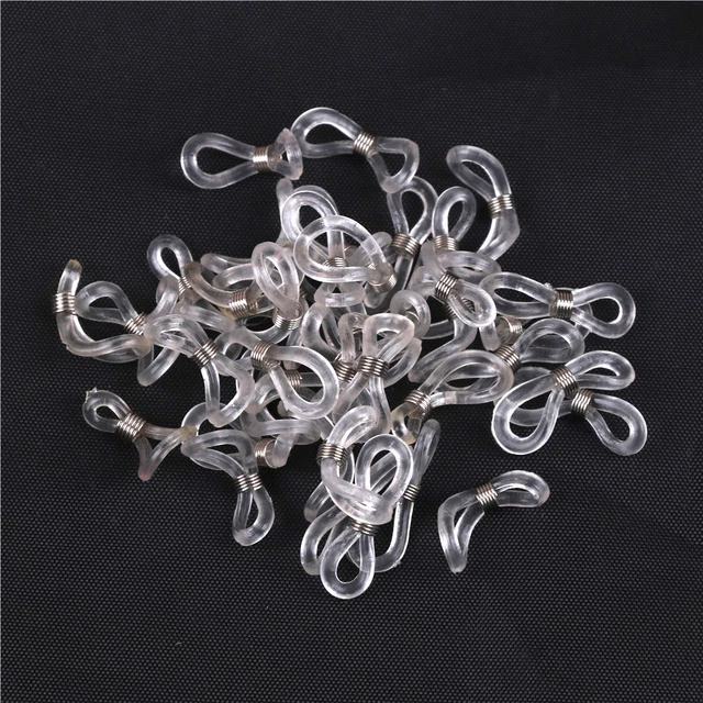 40X CHAIN STRAP Holders Rubber Loop Ends Clear Eye Glasses Spectacle