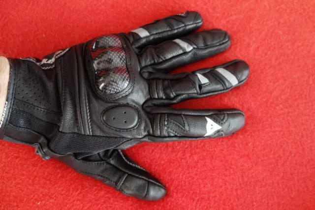 Carbon Motorradhandschuhe Handschuhe schwarz Gr. M L Dainese