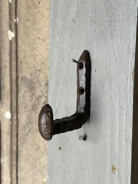 6 Antique Style Horse Tack Hooks Coat Hat Rack Railroad Spike Stable Barn Hanger
