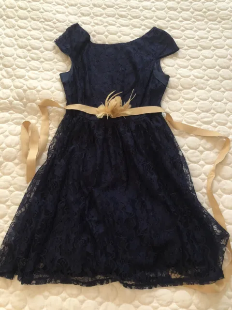 Modcloth Lace Navy Cocktail Dress Small