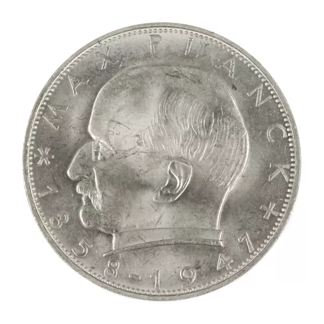 2 Deutsche Mark Max Planck Münze Jäger Nr.392 1957 D München Nickel ◈