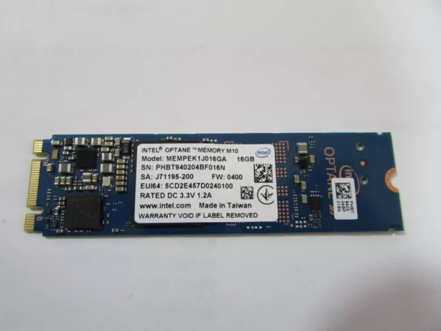 Intel Optane Memory M10 SSD M.2 2280 16GB MEMPEK1W016GA PCIe 3.0 3D Xpoint NVMe