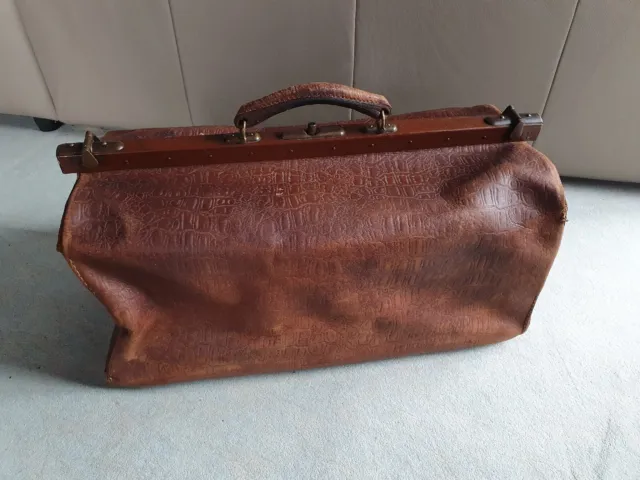 Arzttasche Hebammentasche Reisetasche Leder Vintage Old Style XXL