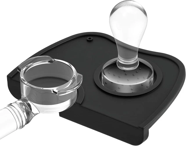 Tappetino Silicone Per Macinacaffè - Antiscivolo E Antimacchia Per Barista (Nero) - Foto 1
