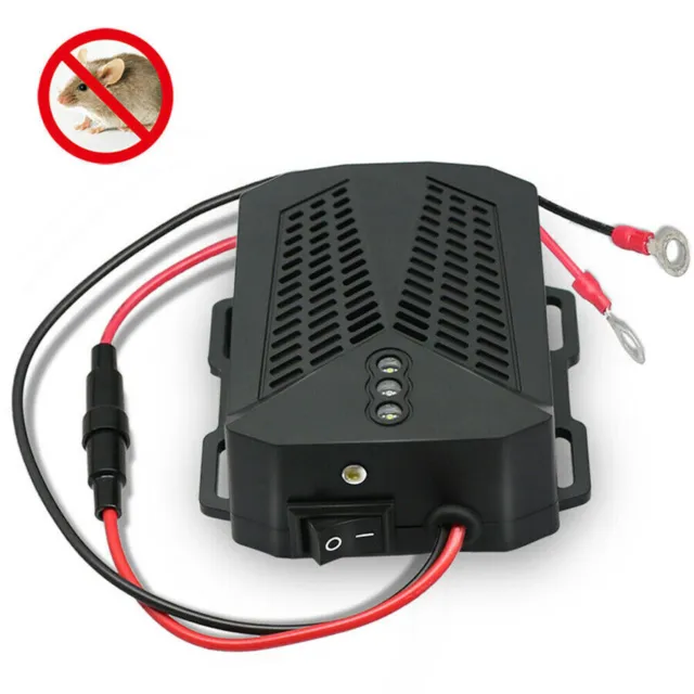 12V Car Rat Rodent LED Ultrasonic Repellent Engine Compartment Pest Mice Control