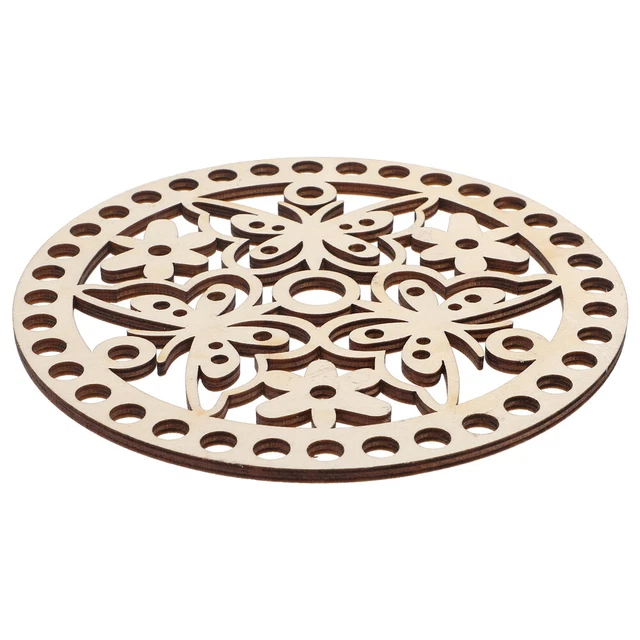 2 Pcs Crochet Bag Bottom Shaper Round Craft Base Woven Basket