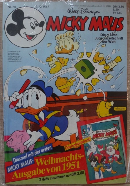 Micky Maus  1987: 50    mit Beilage MM  1951   ovp