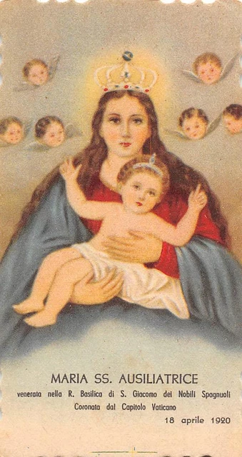 OLD nice italy rare Holy cards from 1950" H6227 " holy maria