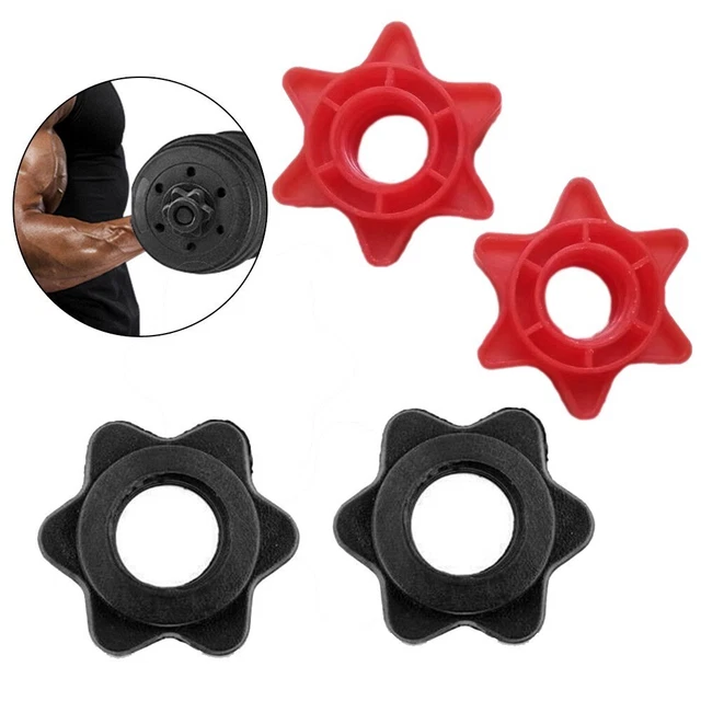 2PC Poids Carreaux Écrou Haltère Barre Pinces Spin Serrure Vis Haltère