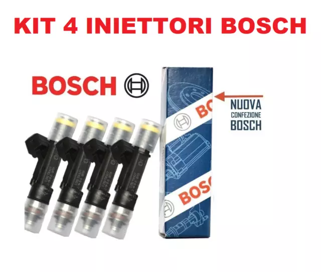 Kit 4 Iniettori Metano Bosch Fiat Multipla (186) 1.6 Natural Power Bipower