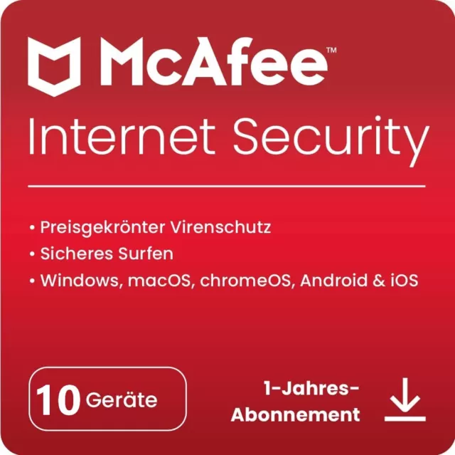 McAfee AntiVirus / Internet Security 2024 | 10 Geräte 1 Jahr ☀️☀