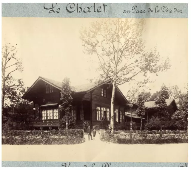 France, Lyon, Le Chalet au Parc de la Tête d&#039;Or  vintage print  Tirage al