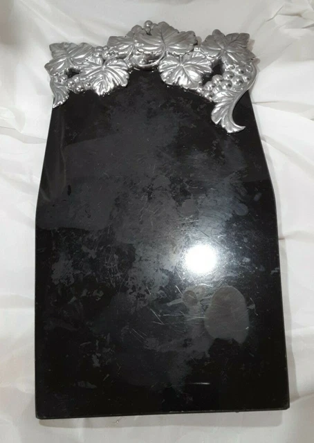 Lenox Cheese Board Grape Weave Black Marble