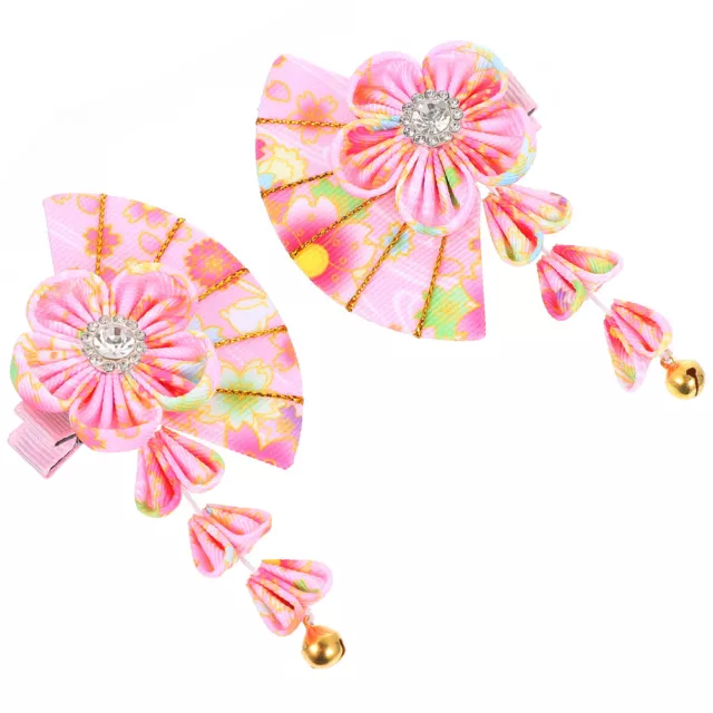 Hair Side Clip Decorative Women Hairpin Fan Flower Hair Clip Tassel Hair Clip