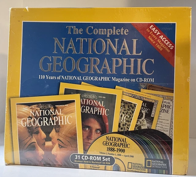 COMPLETE NATIONAL GEOGRAPHIC Magazine 110 Years 31 CDROM Set (1999