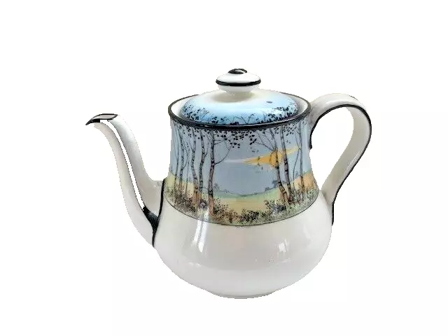 ROYAL DOULTON Bachelor Teapot Silver Birch Pattern H2588 c1930 with RD Backstamp