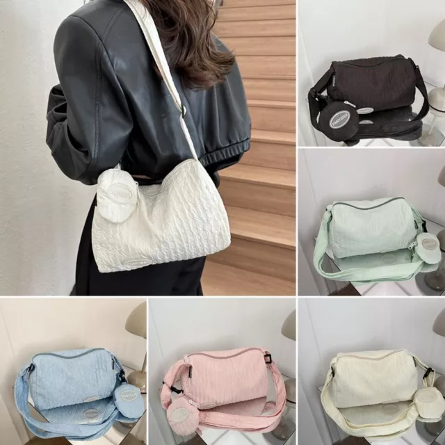 Solid Color Shoulder Bags Large Capacity Commute Bags  Women Girls