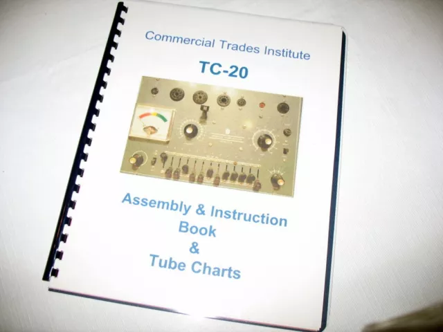 CTI Tube Tester Manual + Data Charts, Choose TC-10 or TC-20, Commercial Trades