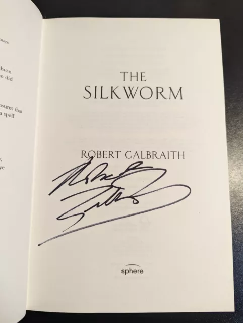 JK Rowling Signed Robert Galbraith The Silkworm First Edition Harry Potter