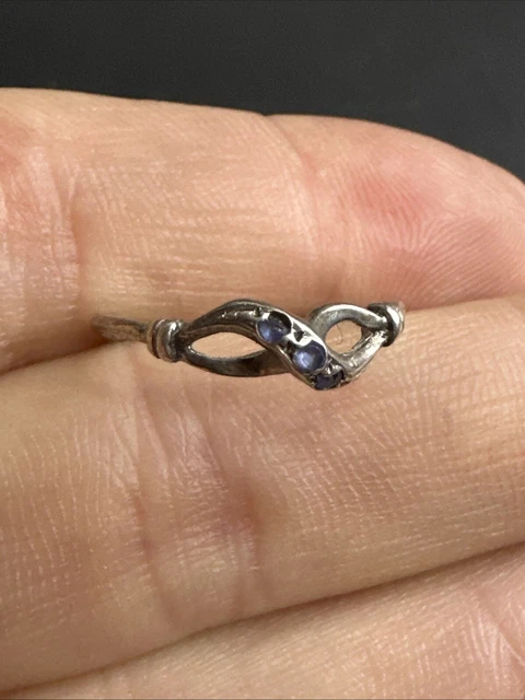 Bague Alliance Ancienne En Argent Massif 925 - Taille 49, Style Art Déco, Anneau Simple Créateur