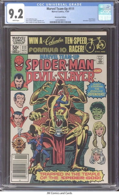 Marvel Team-Up #111 1981 CGC 9.2 White Pages Newsstand. Defenders app