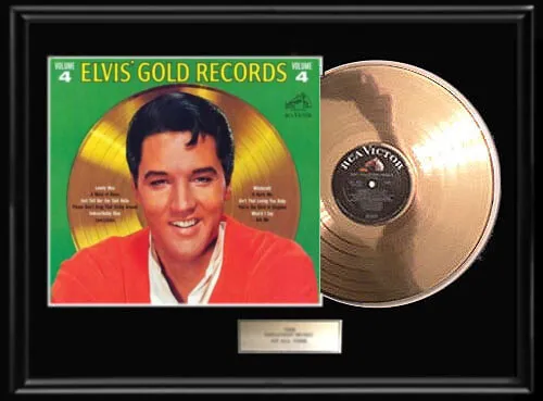 Elvis Presley Golden Records Volume 4 Gold Record Rare Non Riaa Award Vintage!