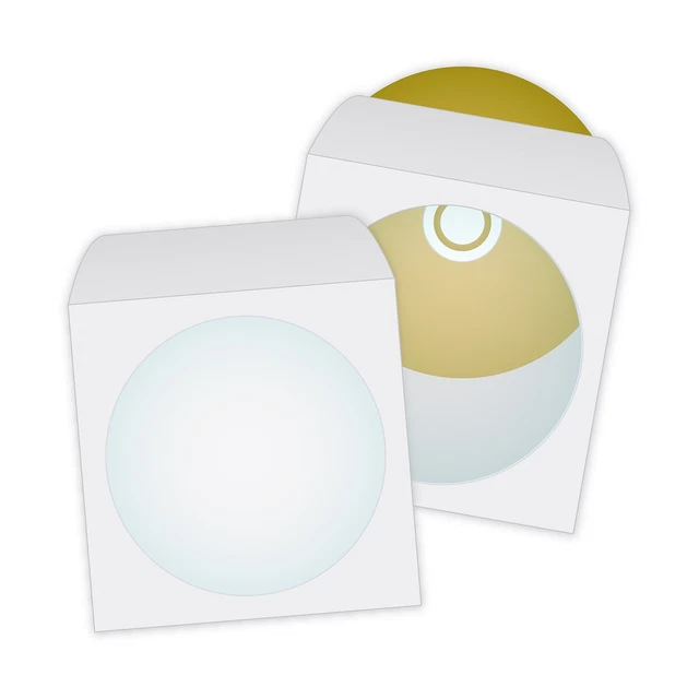 Paper CD/DVD Sleeve, 24 LB, 4-7/8"x5", 100/BX, White