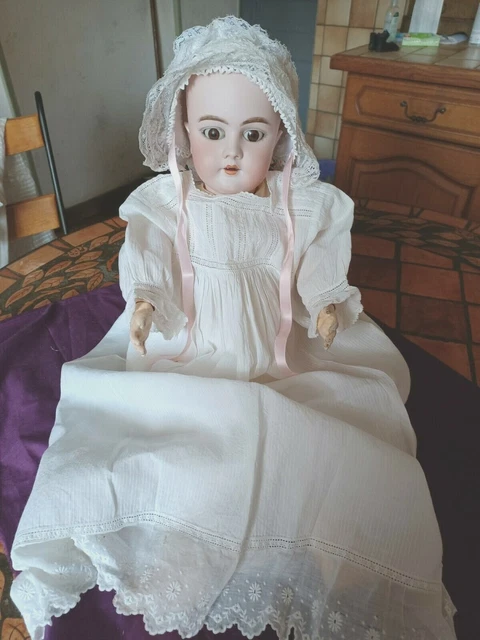 Poupée Ancienne Tête Porcelaine DEP Taille 3 A Restaurer • EUR 51,00