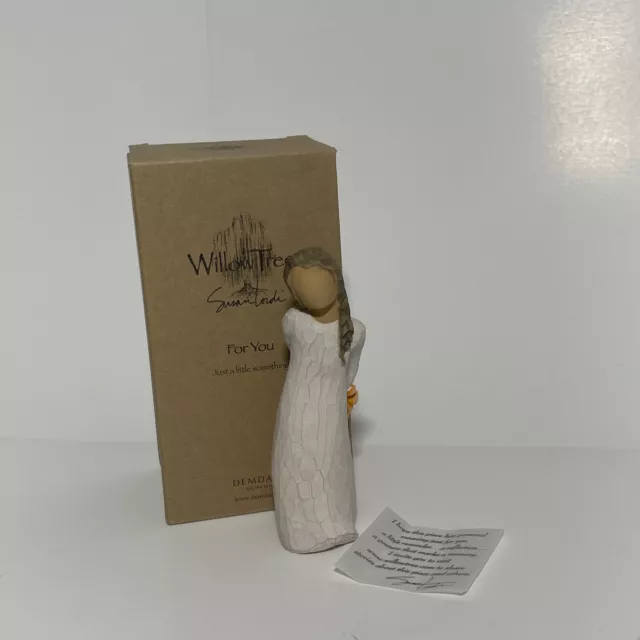 Willow Tree by Susan Lordi For You #27672 Hand Painted Demdaco Girl with Flowers
