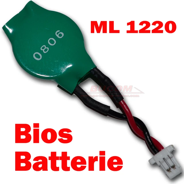 Pile bouton BIOS CMOS carte mère pour ML1220 avec pattes à souder