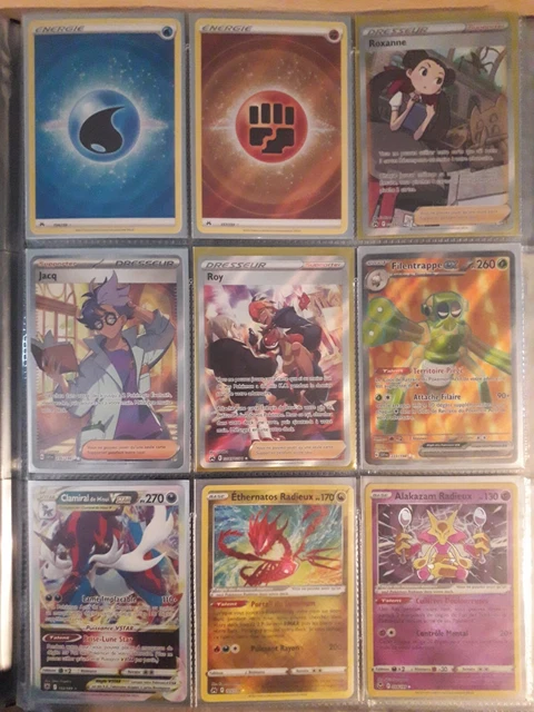 lot de 15 cartes pokemon ultras zénith suprême, écarlate et violet...