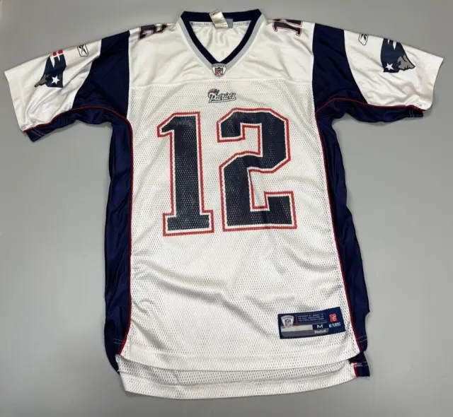 Tom Brady #12 Reebok New England Patriots Jerssey taglia M media
