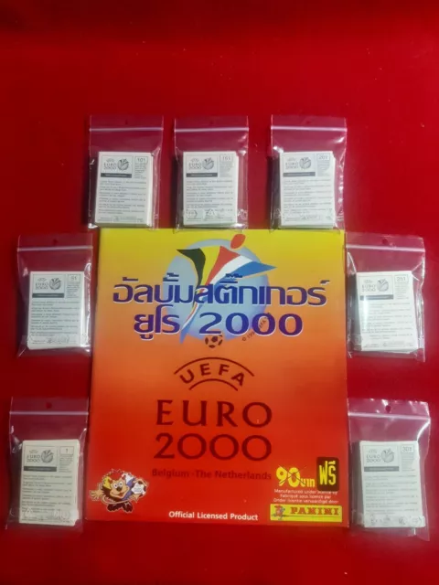 Panini Euro2000 Album Vuoto Ed. Thailandese +Set Completo Figurine E 1 Bustina