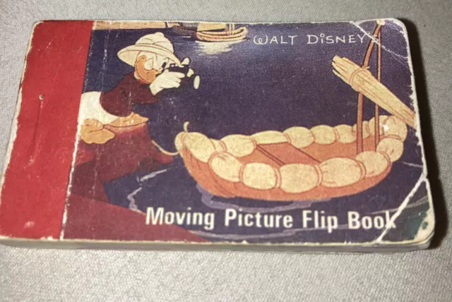 Vintage 1988 Walt Disney's Moving Picture Double-Sided Flip Book