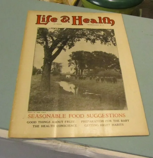 June 1925 Life and Health Magazine Medical Missionaries Fruits Tomato Cabbage