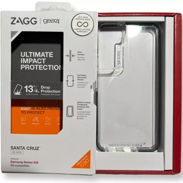 ZAGG Gear4 Case D3O Impact Protection for Samsung Galaxy S22/S22+/S22 Ultra