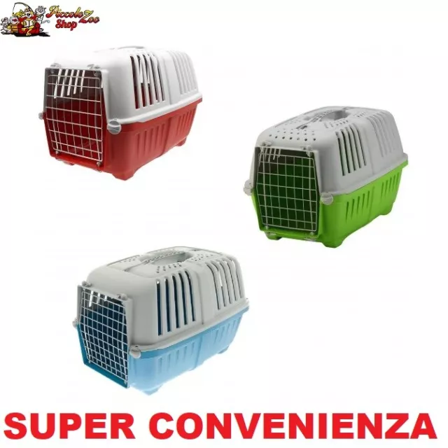 Leopet Pratiko trasportino con porta in metallo per cane e gatto 48 x31,5 x33cm