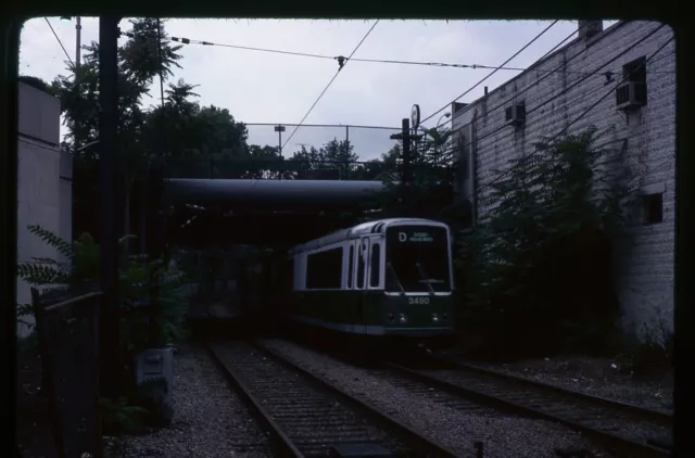 Trolley Slide - Boston MBTA #3490 T Transit Car Train Streetcar 1978 Vintage