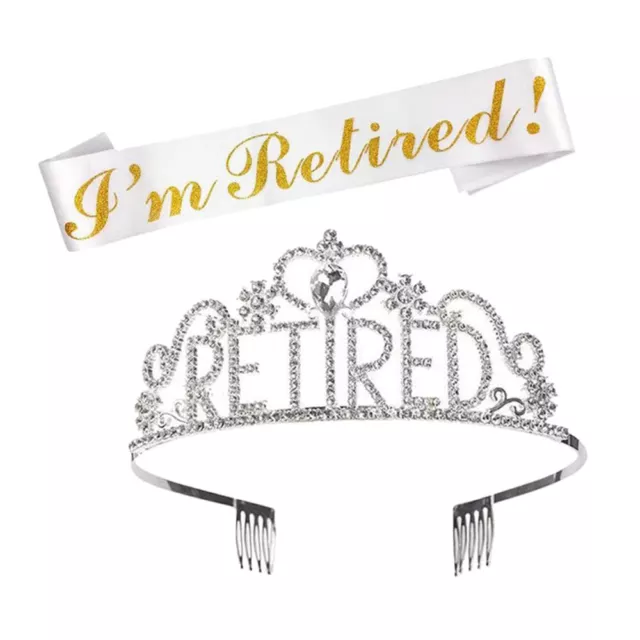 1 Set I Retired Sash Officially Retired Retirement Party Set Retired Satin Sash